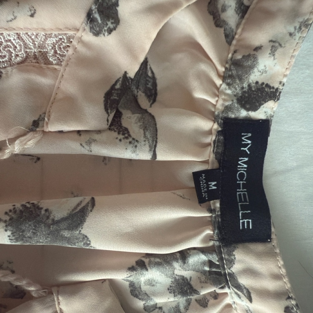 My Michelle Blush and Black Floral Top